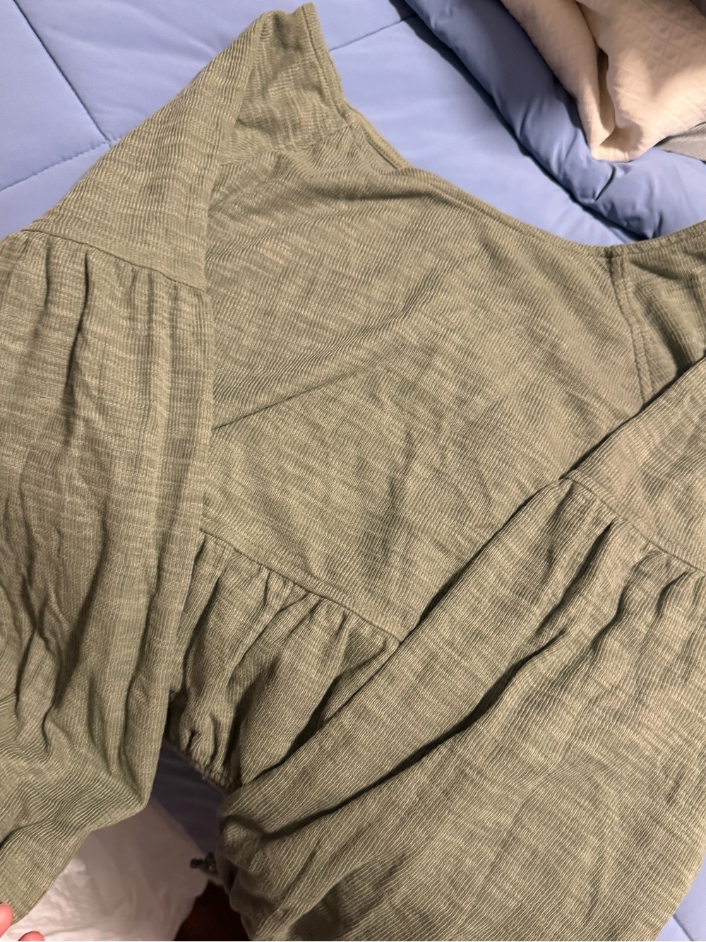 aerie Olive-Toned Scoop Neck Top